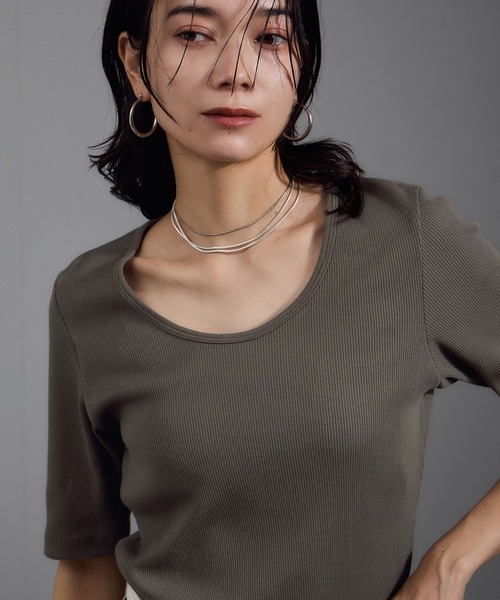 SALON adam et rope' tシャツ 「UVケア・洗える」プリマベール