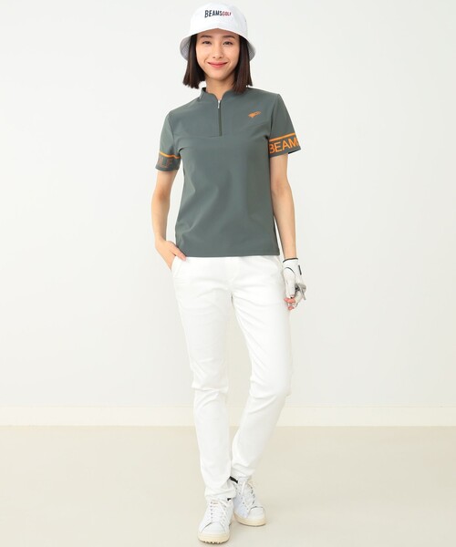 「BEAMS GOLF」 半袖Tシャツ LARGE レッド レディース BEAMS GOLF 「BEAMS GOLF」 半袖カットソー LARGE レッド系