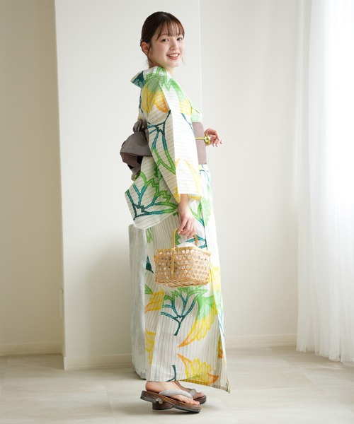 utatane 浴衣 手染め注染浴衣3点セット utatane×注染工房 綿麻