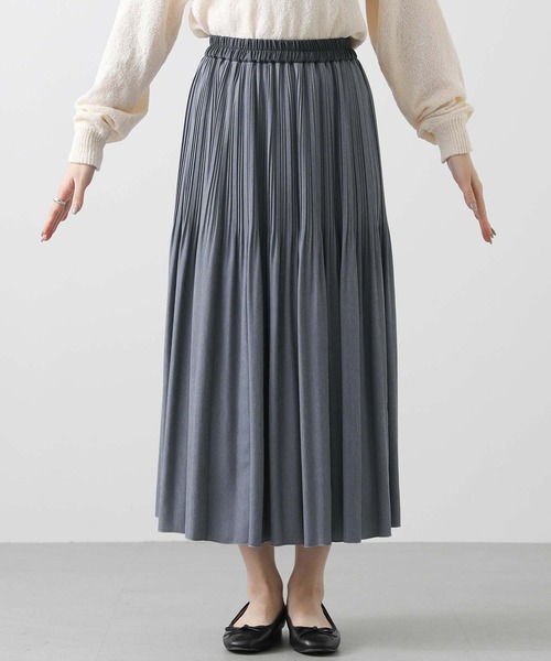 グレディーブリリアン　tribecca プリーツスカート Gready Brilliant スカート シャンブレープリーツスカート