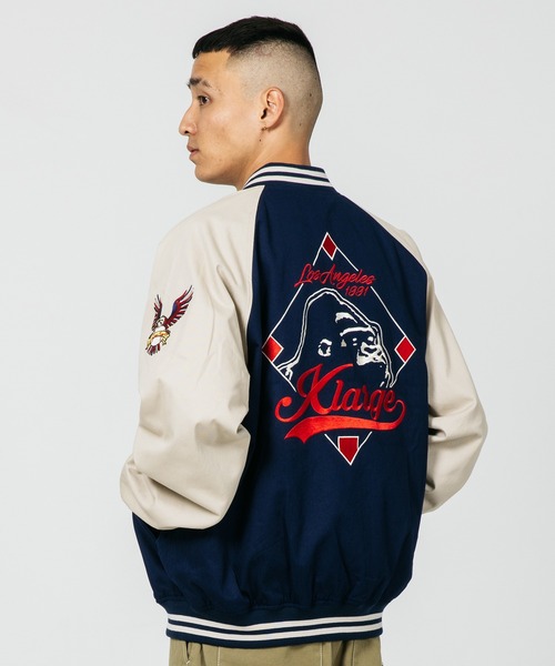 XLARGE スタジャン Sサイズ ネイビー XLARGE（エクストラ ラージ） スタジャン S ネイビー メンズ