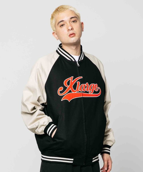 「XLARGE」 スタジャン S ネイビー メンズ_画像4