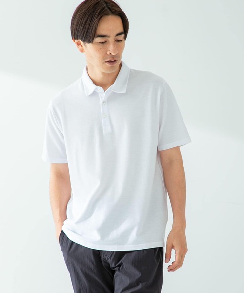 【メンズ】ポロシャツ 大きいサイズ メンズ adidas (アディダス) 総柄 メッシュ 半袖