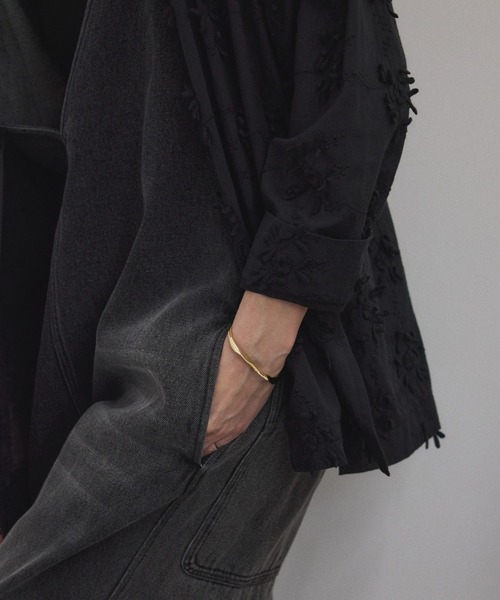 SALON adam et rope' ブラウス シャツ 「WEB限定」3Dフラワー