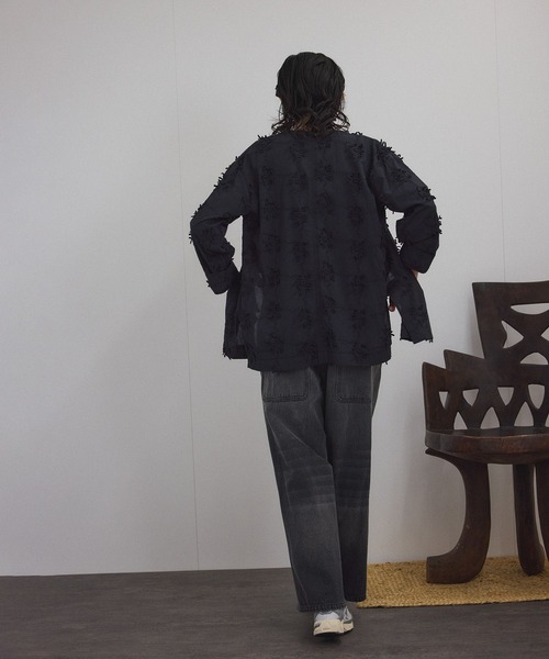 SALON adam et rope' ブラウス シャツ 「WEB限定」3Dフラワー