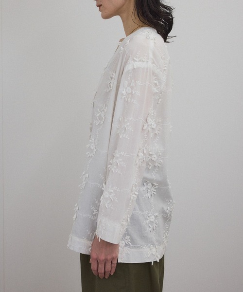 「SALON adam et rope'」 7分袖ブラウス FREE ホワイト レディース SALON adam et rope' 「SALON rope'」 7分袖ブラウス FREE