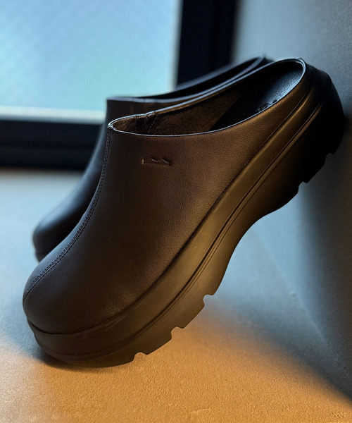 Java ローファー +7cmボリュームソールステッチデザインサボサンダル