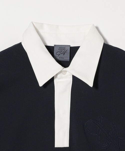 UNITED ARROWSユナイテッドアローズの長袖ニットポロシャツ　XLサイズ ハイゲージ ニット ポロシャツ