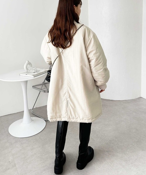 「GeeRA」 中綿コート MEDIUM ブラック レディース_画像4