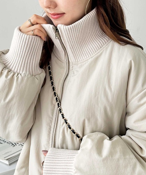 「GeeRA」 中綿コート MEDIUM ブラック レディース_画像5