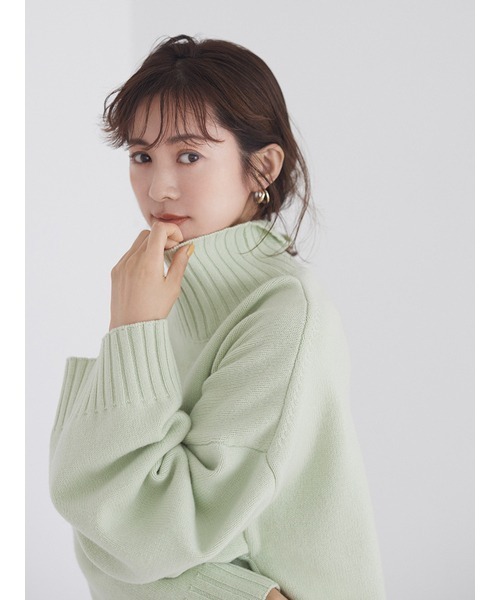 「emmi」 長袖ニット FREE オフホワイト レディース_画像7