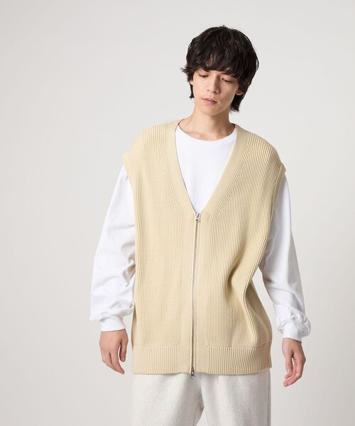 【Ten】【インブリード】ジレベスト CITEN（シテン） ベスト ジレ 「CITEN」リブニットZIPベスト メンズ