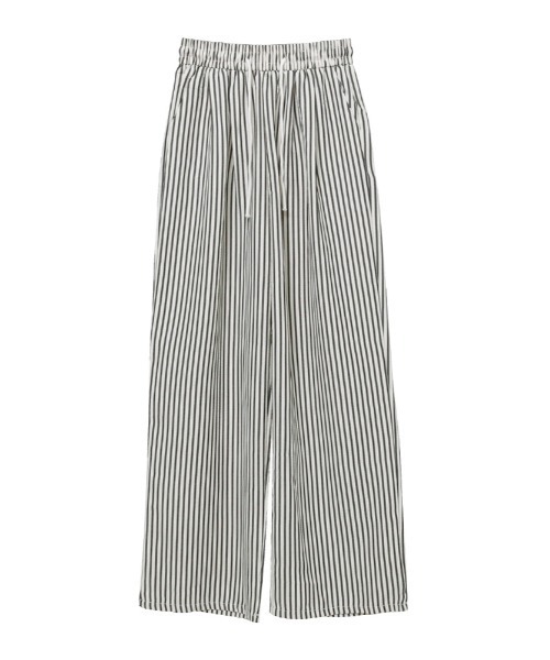 パンツ ストライプセミワイドパンツ レディース : ZOZOTOWN