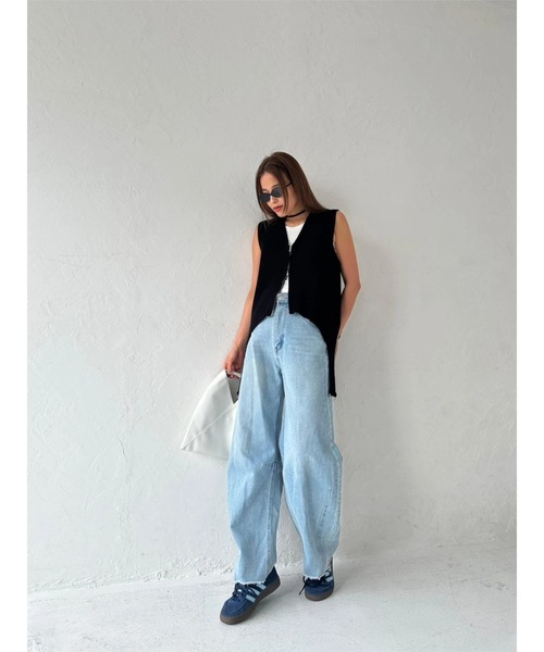 TRUNC 88 ベスト ジレ Garter Straps Knit Vest レディース