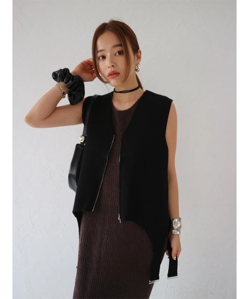 タグ付き未使用 ReginaRomantico レース ストレッチ ベスト ジレ TRUNC 88 ベスト ジレ Garter Straps Knit Vest レディース