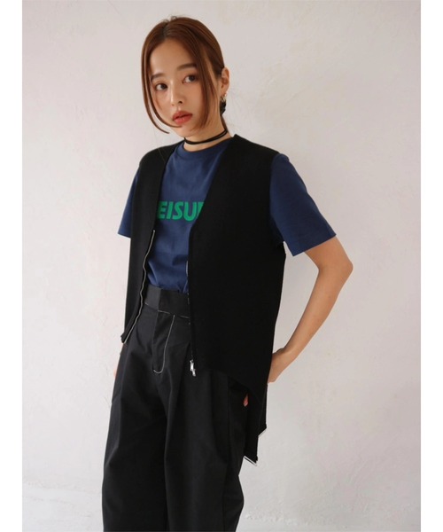 タグ付き未使用 ReginaRomantico レース ストレッチ ベスト ジレ TRUNC 88 ベスト ジレ Garter Straps Knit Vest レディース