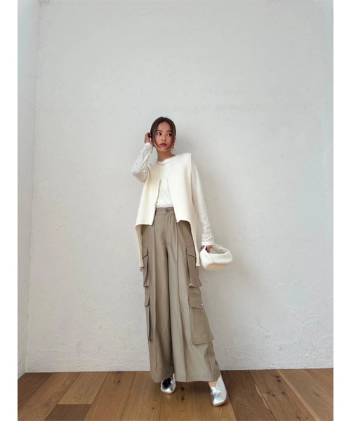 TRUNC 88 ベスト ジレ Garter Straps Knit Vest レディース