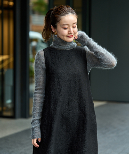 IENA イエナ　ワンピース　ノースリーブ　38 黒 IENA 「IENA」 ノースリーブワンピース 38 ブラック レディース