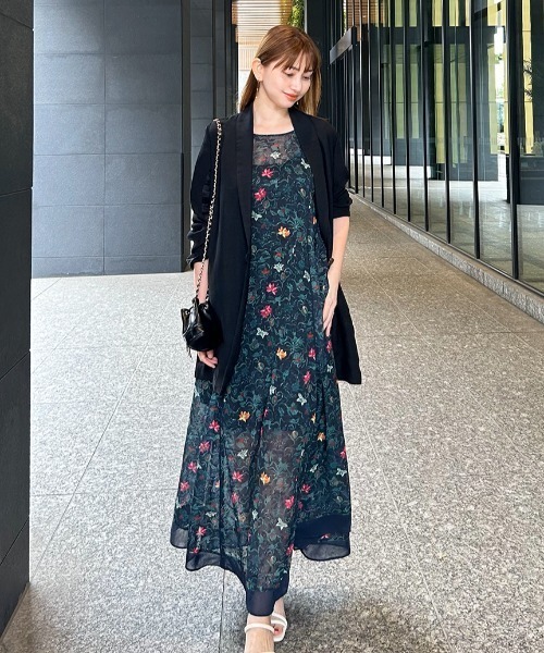 ワンピース　ブラック 新品 オンライン完売 しまむら 門脇伶奈さん ワンピース