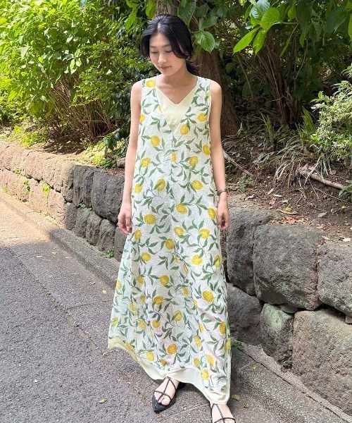 styling/×KEITA MARUYAMA シアージャガードワンピース スタイリング styling/ 【KEITA MARUYAMA×styling/】シアー