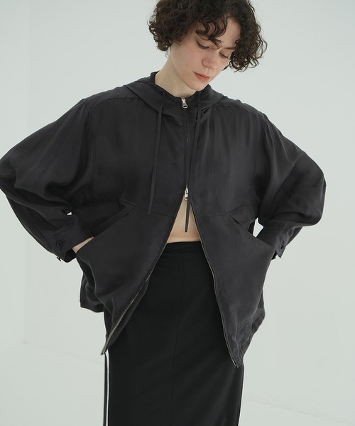 CLANE（クラネ） パーカー uvカット SHEER AIRY ZIP HOODIE レディース