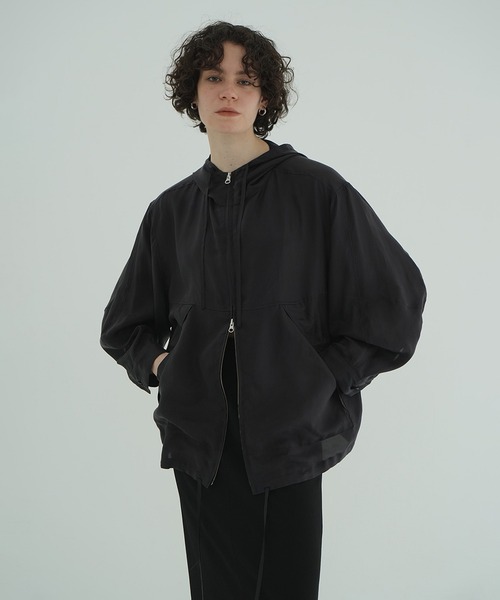 CLANE（クラネ） パーカー uvカット SHEER AIRY ZIP HOODIE レディース