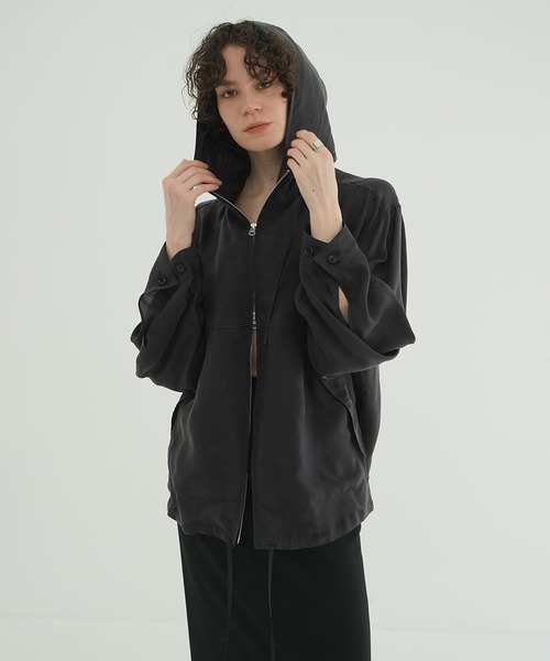 CLANE（クラネ） パーカー uvカット SHEER AIRY ZIP HOODIE レディース