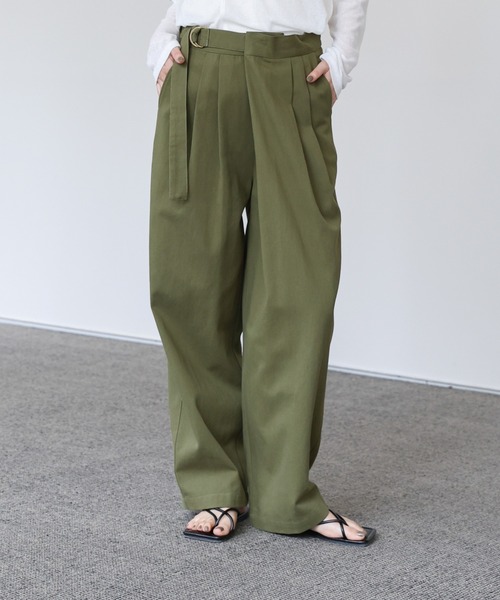 select MOCA Et チノパン 「Et」Wrap-Belt Chino Pants レディース
