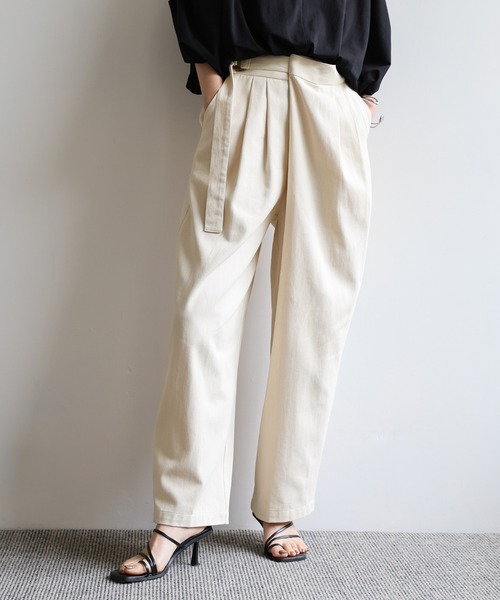select MOCA Et チノパン 「Et」Wrap-Belt Chino Pants レディース