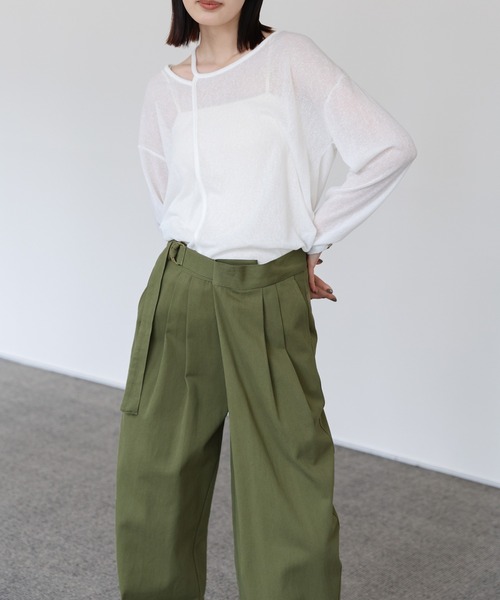 select MOCA Et チノパン 「Et」Wrap-Belt Chino Pants レディース