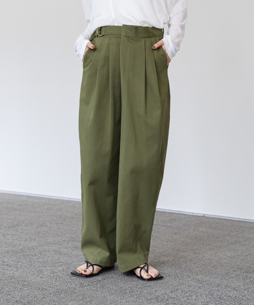 select MOCA Et チノパン 「Et」Wrap-Belt Chino Pants レディース