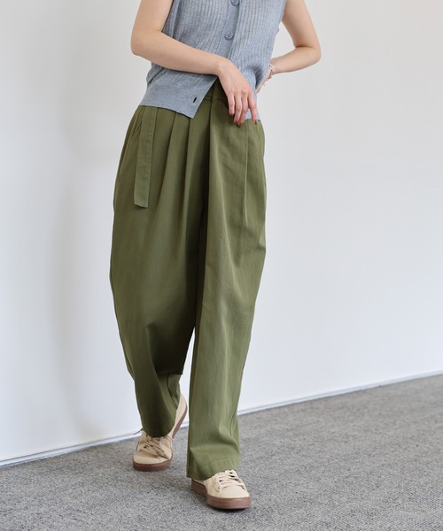 select MOCA Et チノパン 「Et」Wrap-Belt Chino Pants レディース