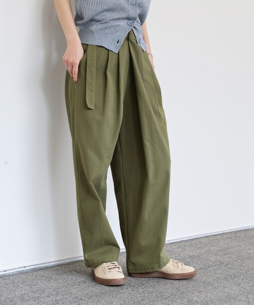 select MOCA Et チノパン 「Et」Wrap-Belt Chino Pants レディース