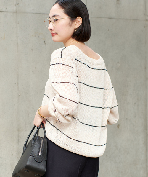 Plage LINEN MIX Vネック ニット セール 30%OFF】LINEN MIX Vネック ニット(508205435
