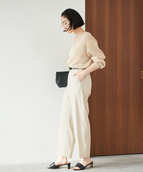 Plage LINEN MIX Vネック ニット plage ニット セーター LINEN MIX Vネック レディース