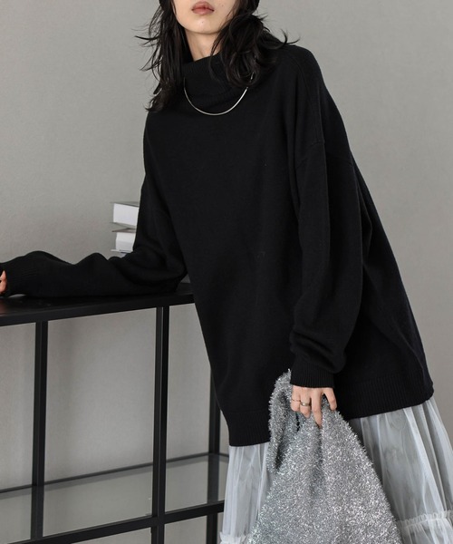 「SUGAR BISKET」 「La-gemme」タートルネックニット フリー グレイッシュベージュ レディース_画像5