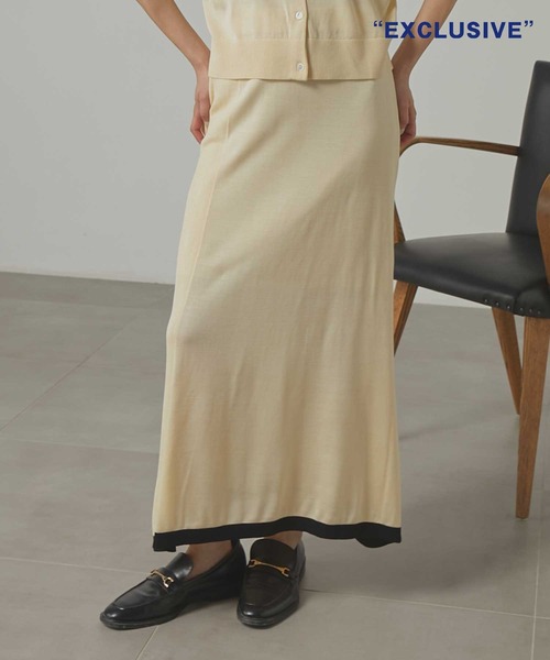 CINOH リング　マキシスカート　チノ CINOH/チノ 】KNIT MAXI SKIRT（ロング・マキシ丈スカート
