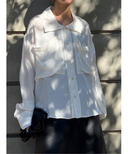 「BLACK BY MOUSSY」 長袖シャツ FREE ホワイト レディース