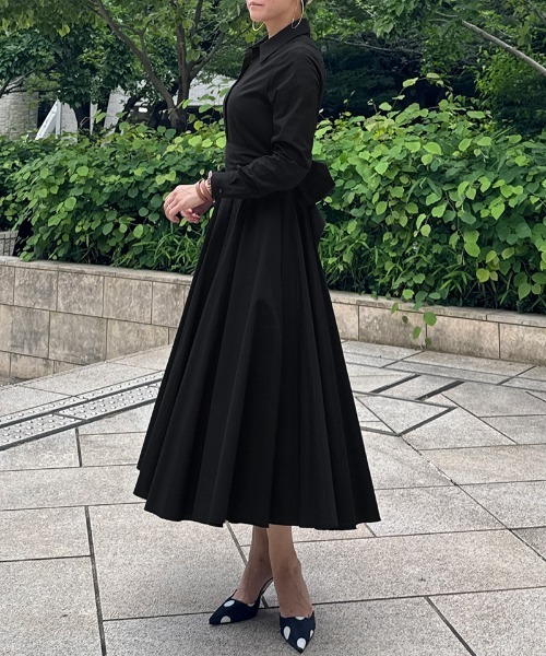 ワンピース オードリールックエアリーワンピース・長袖 : ZOZOTOWN