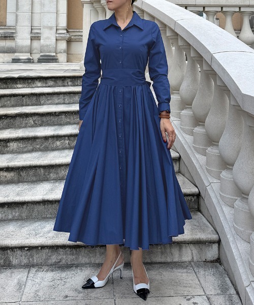 ワンピース オードリールックエアリーワンピース・長袖 : ZOZOTOWN