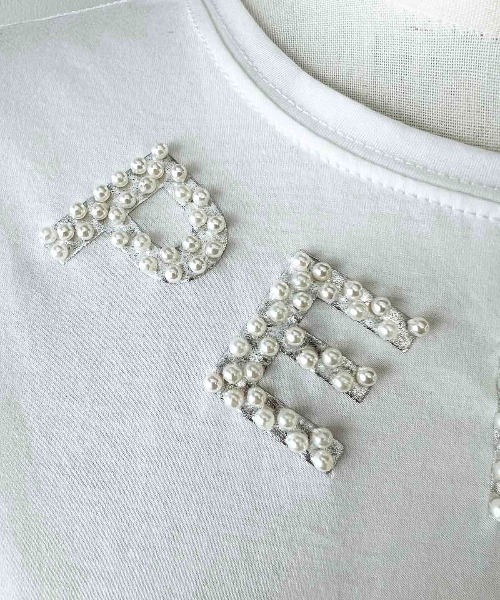 「PICCIN PERLA」 半袖カットソー M ブラック レディース