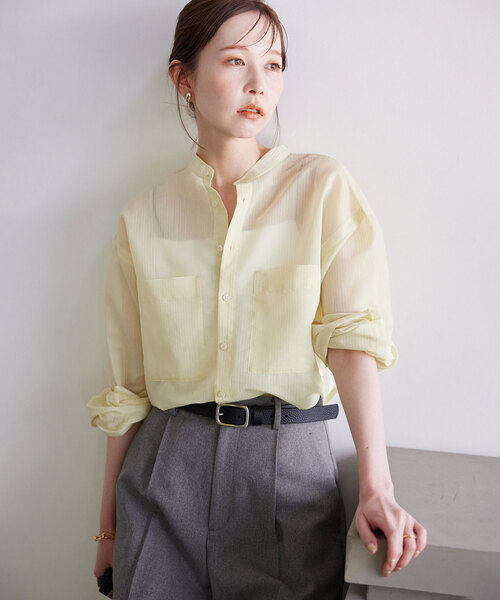 「SLOBE IENA」 長袖ブラウス FREE イエロー レディース
