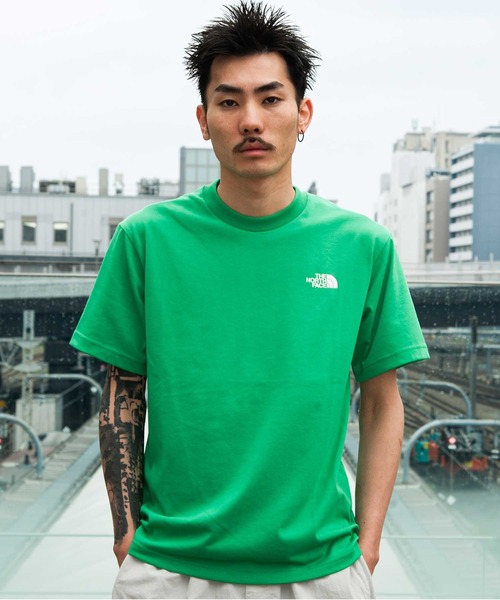 THE NORTH FACE 「THE FACE」 半袖Tシャツ M グリーン メンズ