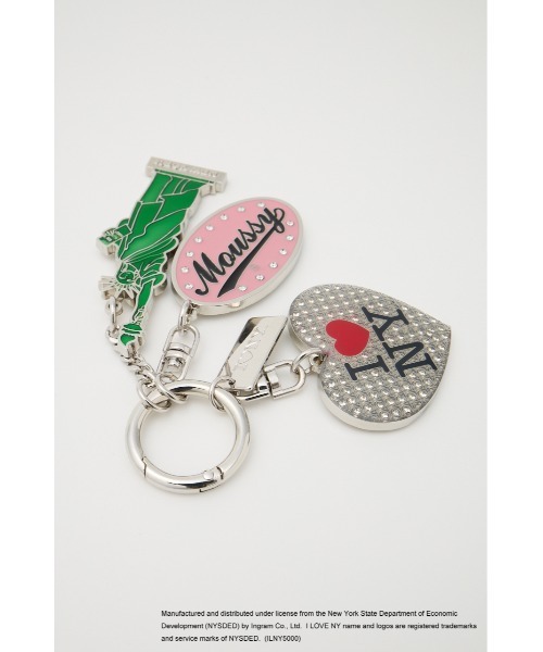 MOUSSY（マウジー） キーホルダー I LOVE NY MULTI CHARM キーチェーン