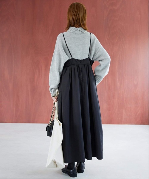 美品 スローブイエナ タフタギャザーキャミワンピース SLOBE IENA｜《WEB限定/追加予約》タフタギャザーキャミ