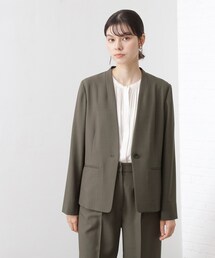 THE SHOP TK ジャケット ノーカラージャケット ノーカラージャケット