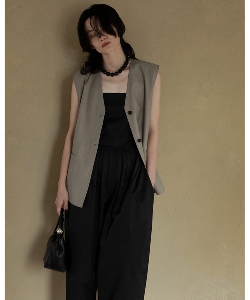 サロペット・オーバーオール・オールインワン anuke cutoff bare combination 36 anuke サロペット オーバーオール Wide Bare Combinaison