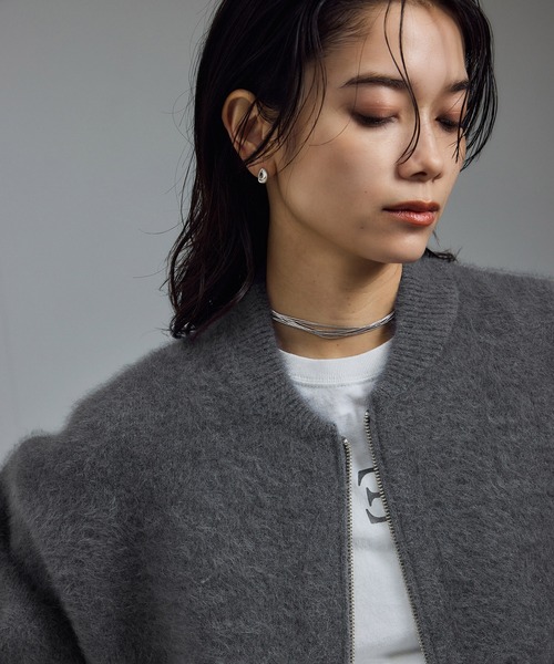 SALON adam et rope' シアーノーカラージップブルゾン 楽天市場】【WEB限定】シアーノーカラージップブルゾン SALON adam et