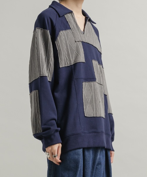 パッチワークファートレーナー charlie southern: yancey's hot dogs sweatshirt – Riffraff