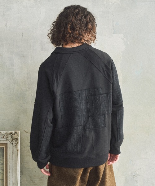 パッチワークファートレーナー Casper John（キャスパージョン） トレーナー スウェット Patchwork